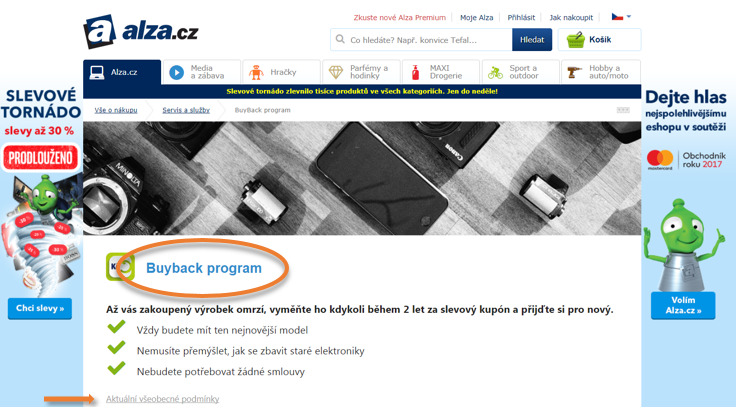 Alza slevový kupón výprodej  buyback Vašekupóny.cz