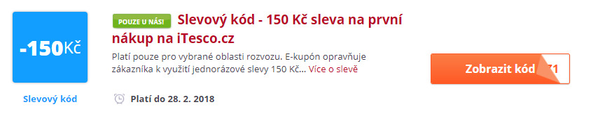 tesco slevový kód vašekupóny.cz
