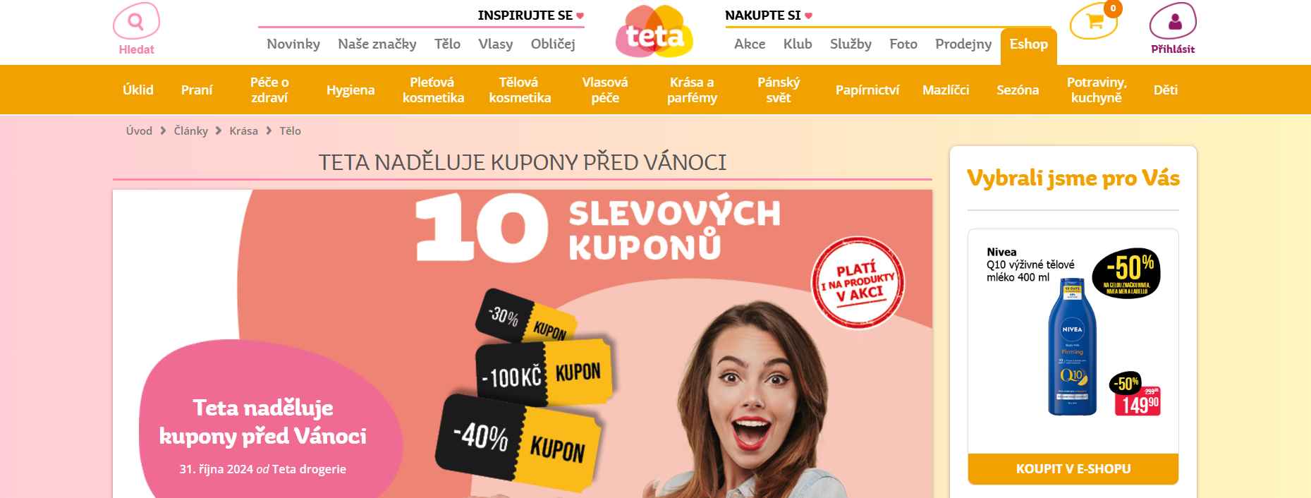 Teta drogerie webove stranky