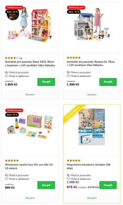 Ministerstvo Hraček - nabídka produktů