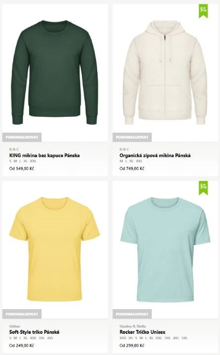 Shirttuning - nabídka produktů