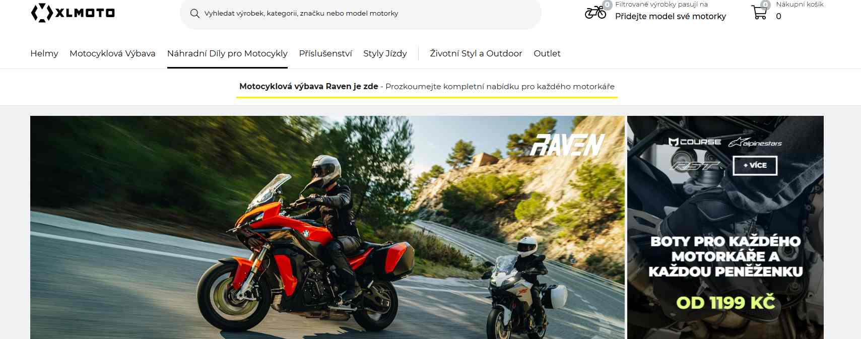Xlmoto webové stránky e-shopu