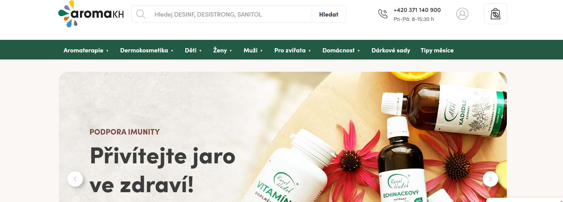 aromakh webové stránky e-shopu