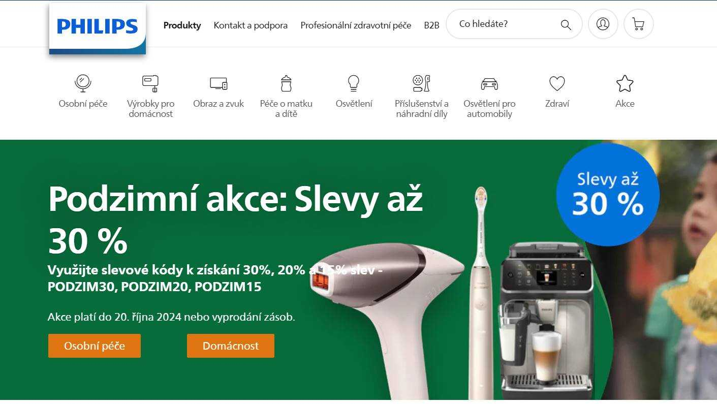 Philips eshop - webové stránky