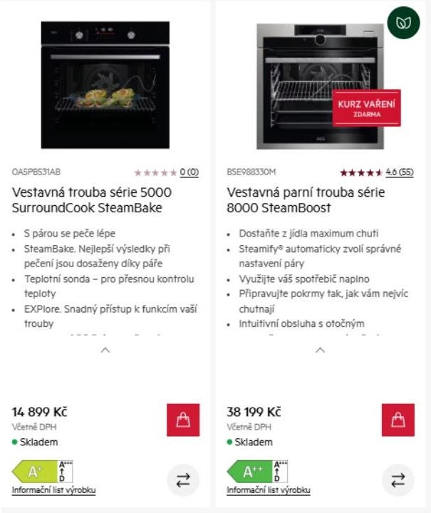 vestavné trouby do kuchyně