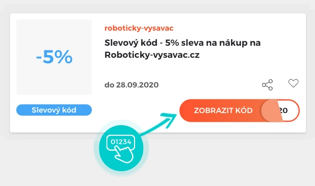 Ukázka slevového kódu roboticky-vysavac