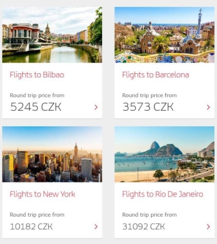 Iberia - nabídka letenek do různých destinací