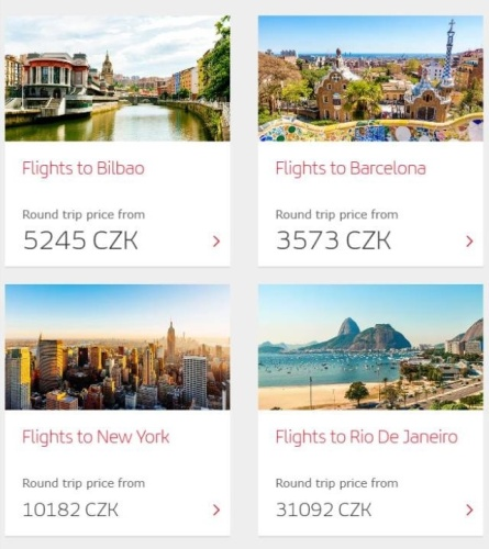 Iberia - nabídka letenek do různých destinací