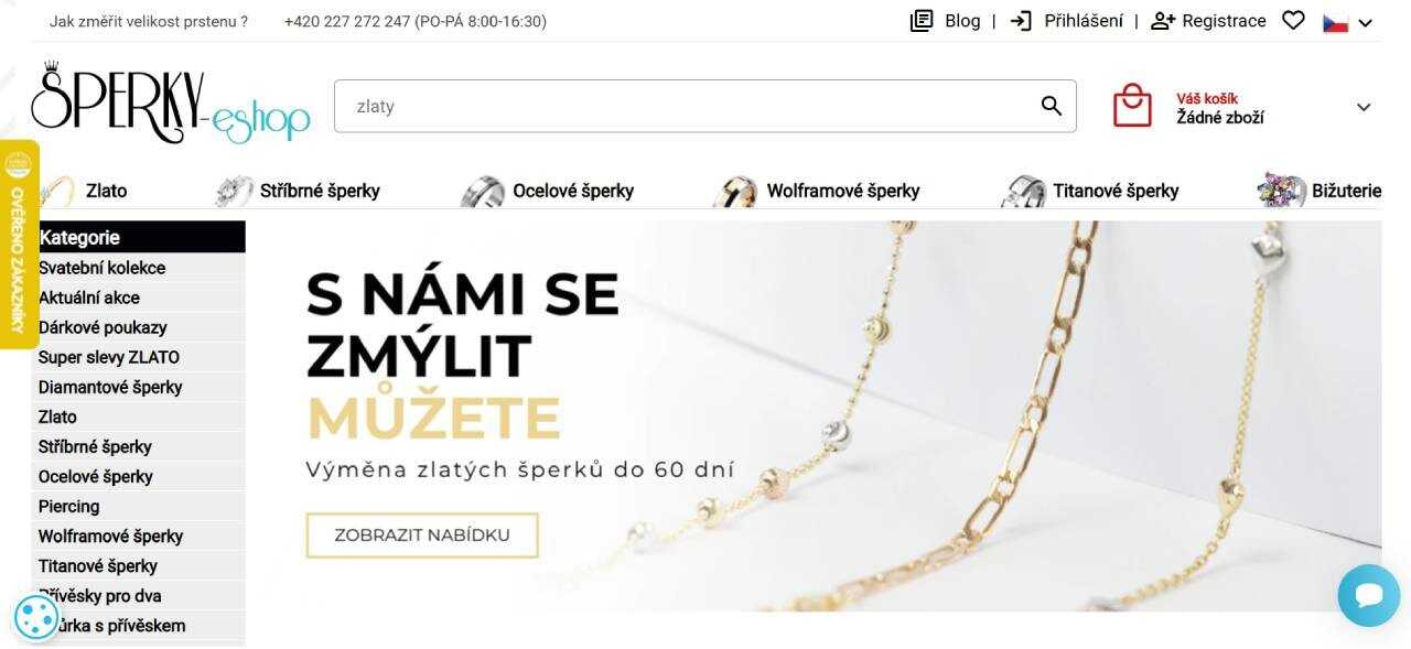 Sperky-eshop.cz eshop - tři zlaté řetízky