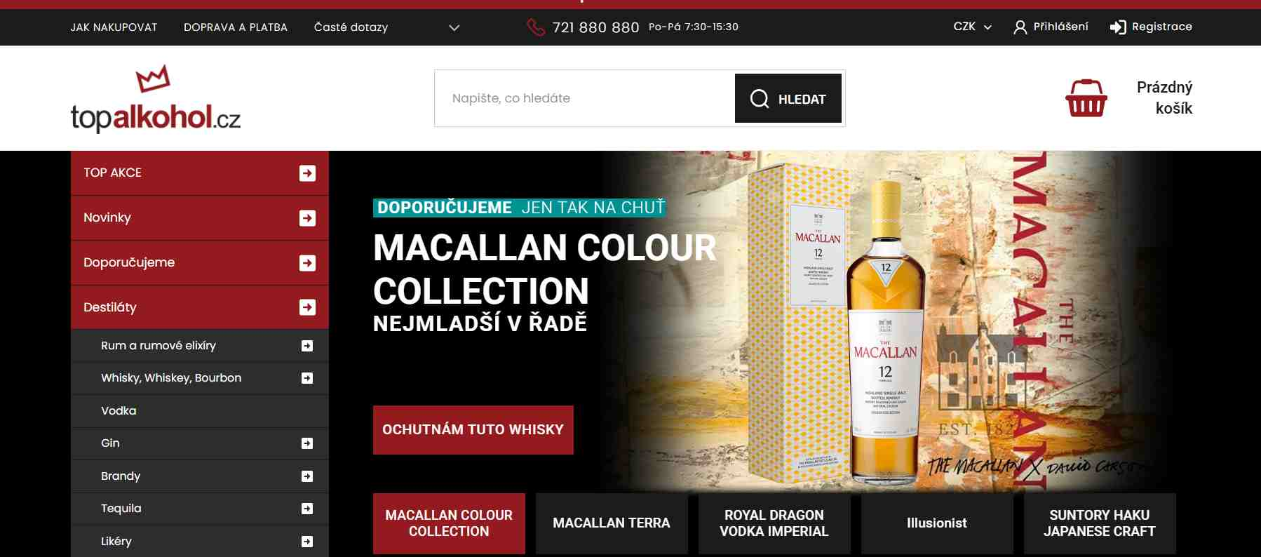 Topalkohol webové stránky e-shopu