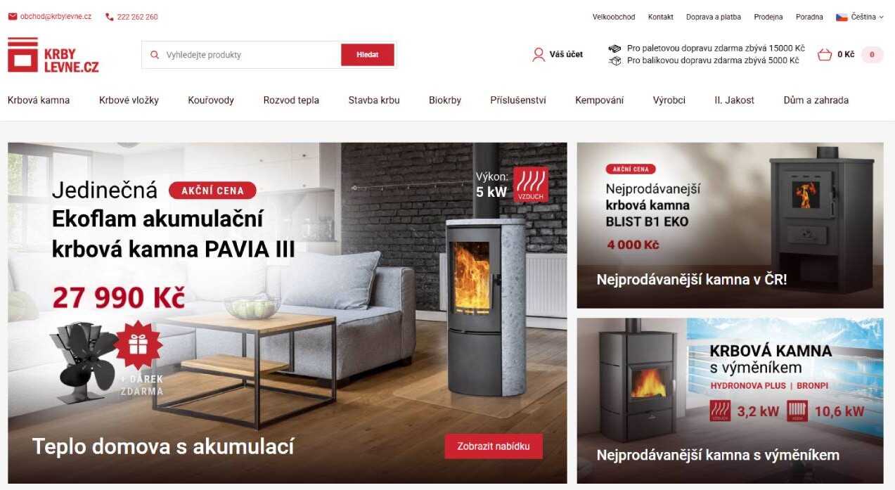 Krbylevne.cz - e-shop