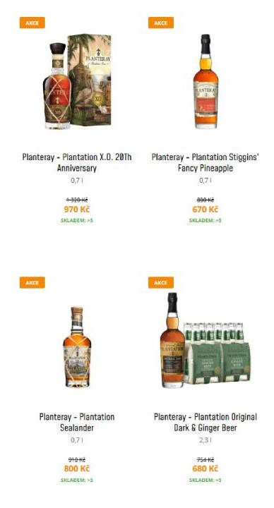 láhve Planteray Plantation 20th Anniversary, Pineapple, Sealander, Dark & Ginger Beer