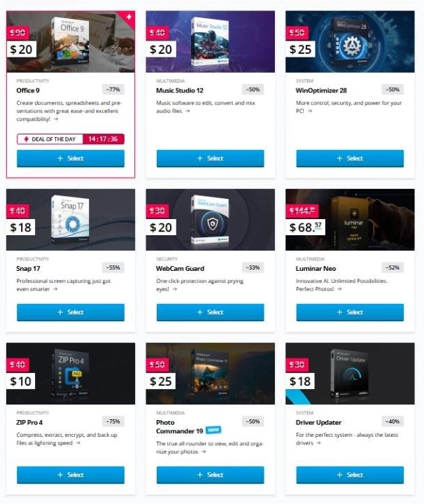 nabídka softwarů, které ochrání počítač