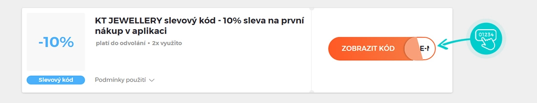 Návod jak zkopírovat slevový kód KT Jewellery