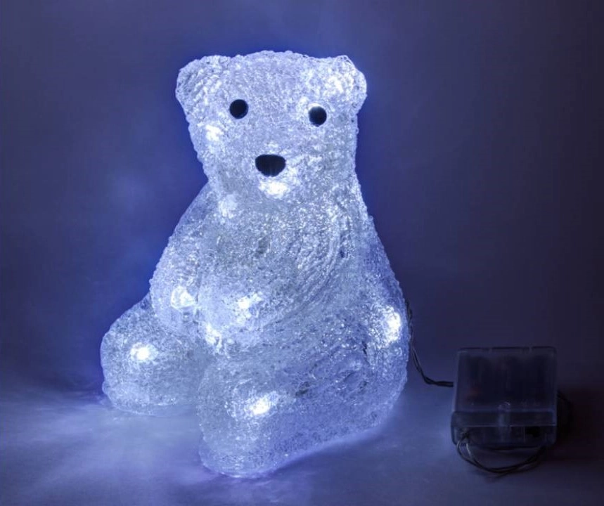 svítící sedící lední medvěd