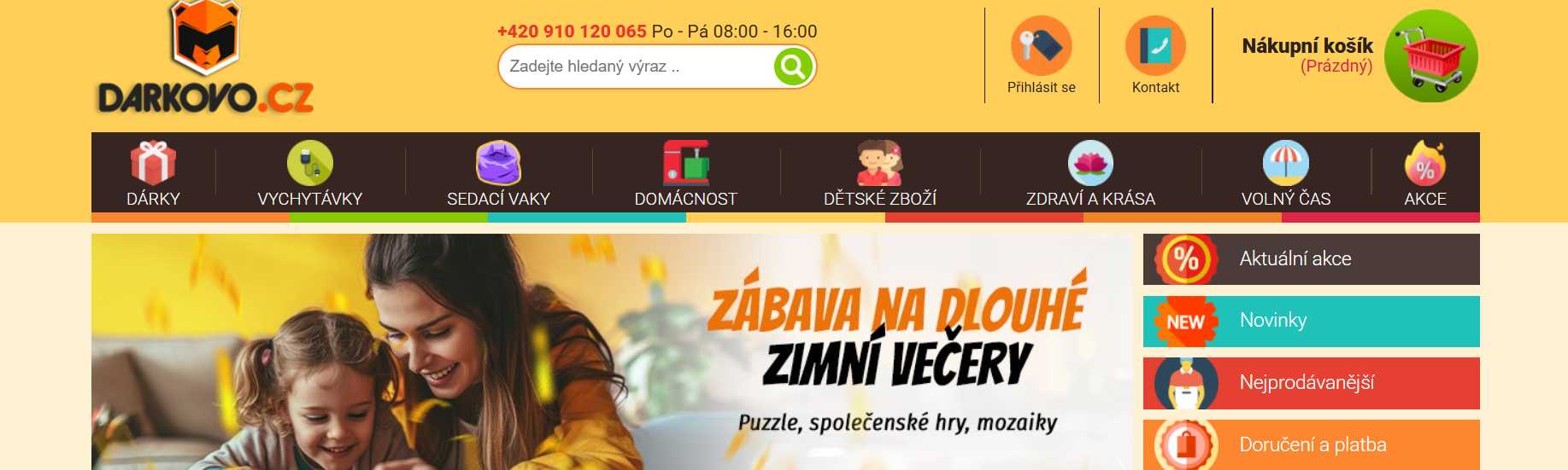 darkovo - webové stránky e-shopu