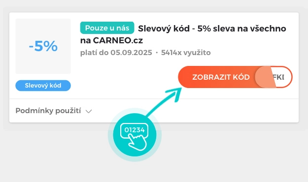 Návod jak zkopírovat slevový kód Carneo