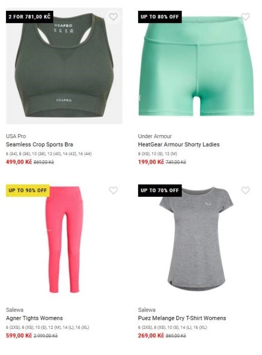 sportovní podprsenka, sportovní spodní prádlo, dámské legíny a dámské tričko