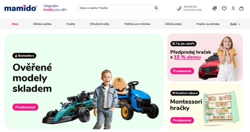 Mamido - kluk s formulí a traktorem, dívka s autíčkem a montessori hračka