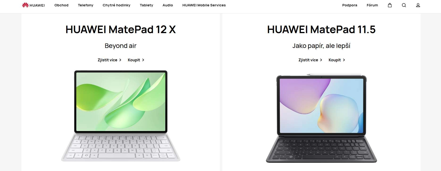 webové stránky obchodu s nabídkou notebooků