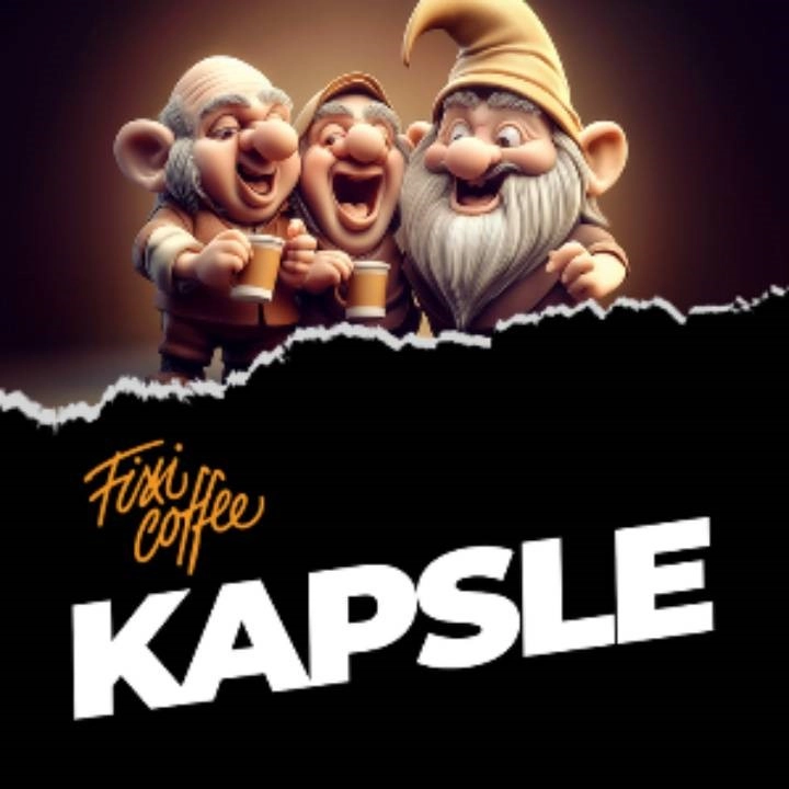 tři trpaslíci s kávou