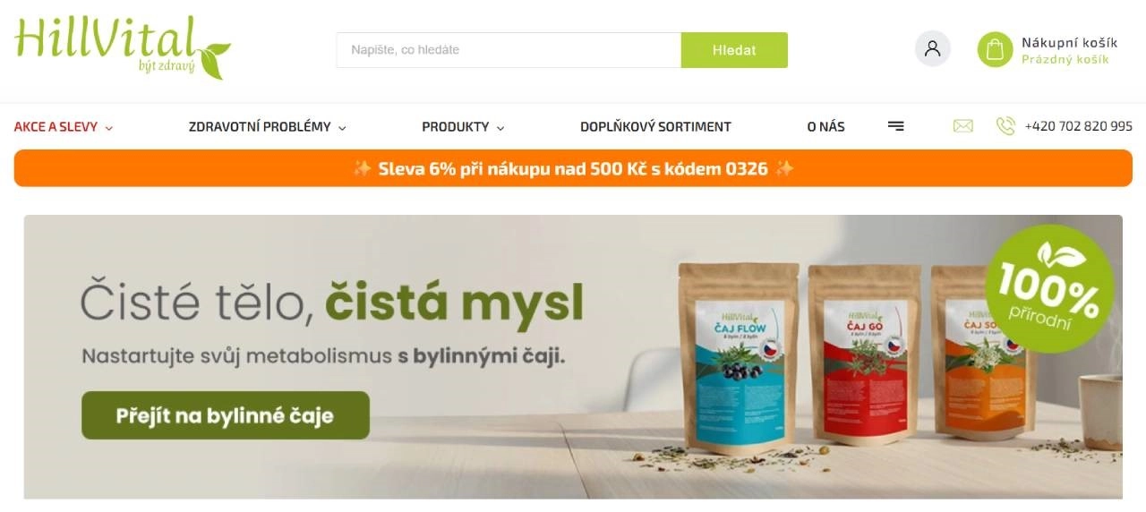 balení různých bylinných čajů