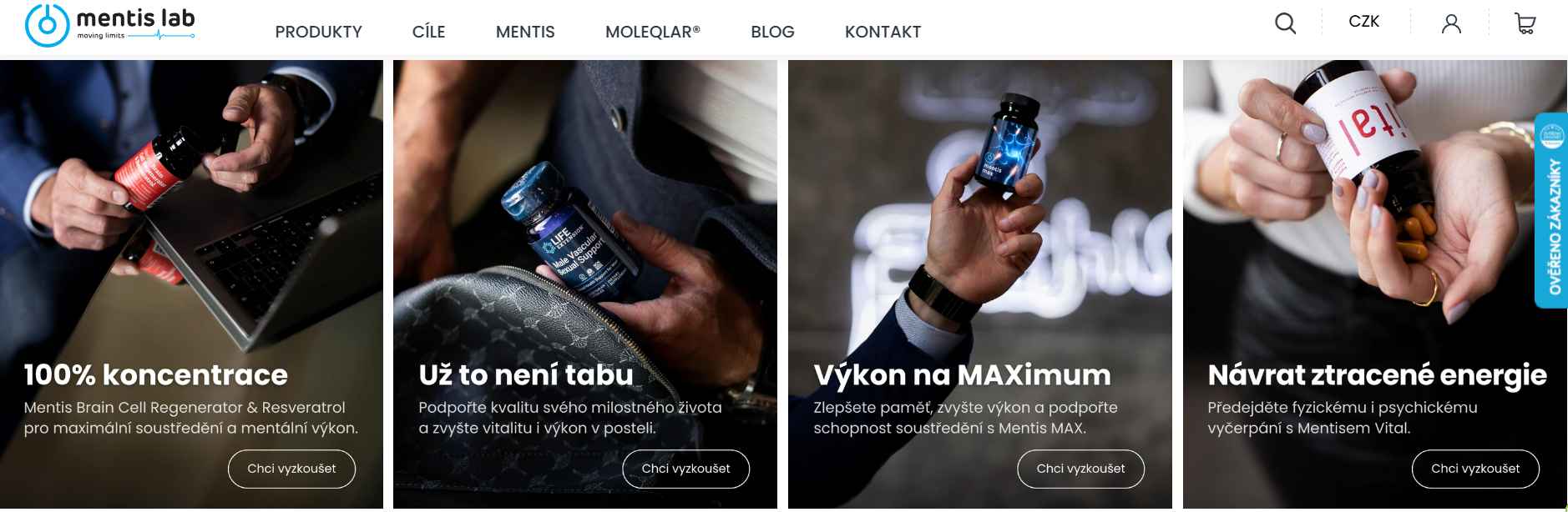 mentis lab webové stránky e-shopu