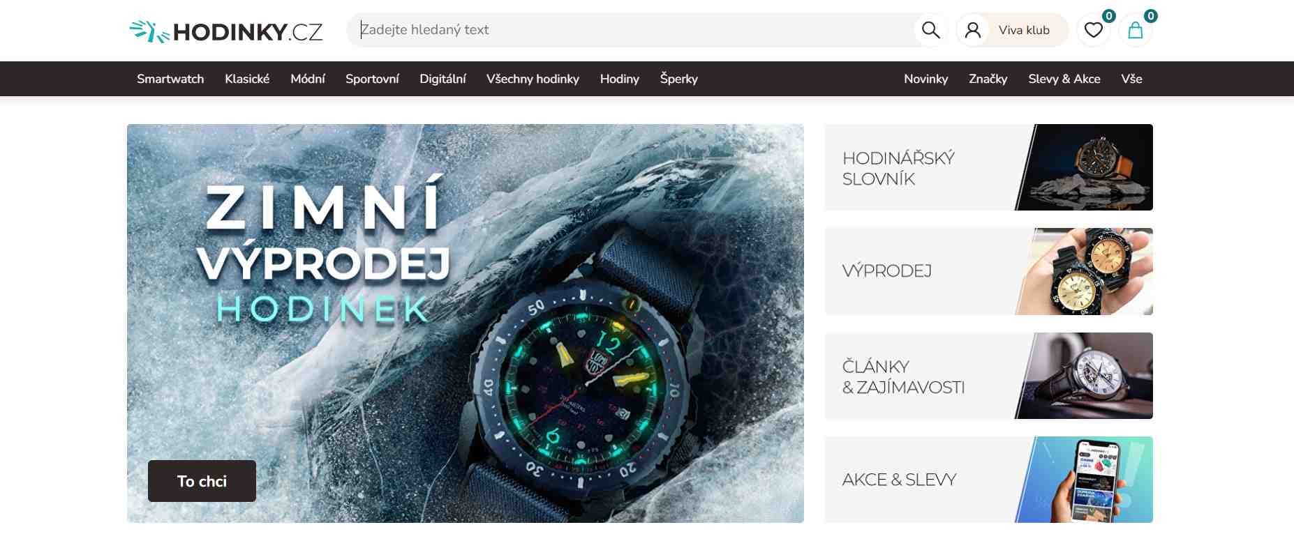 Hodinky.cz eshop webove stranky