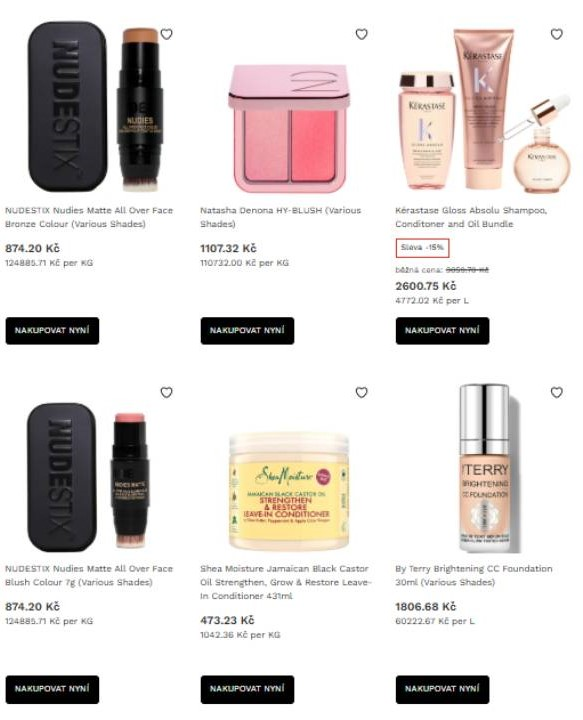 Lookfantastic - produkty