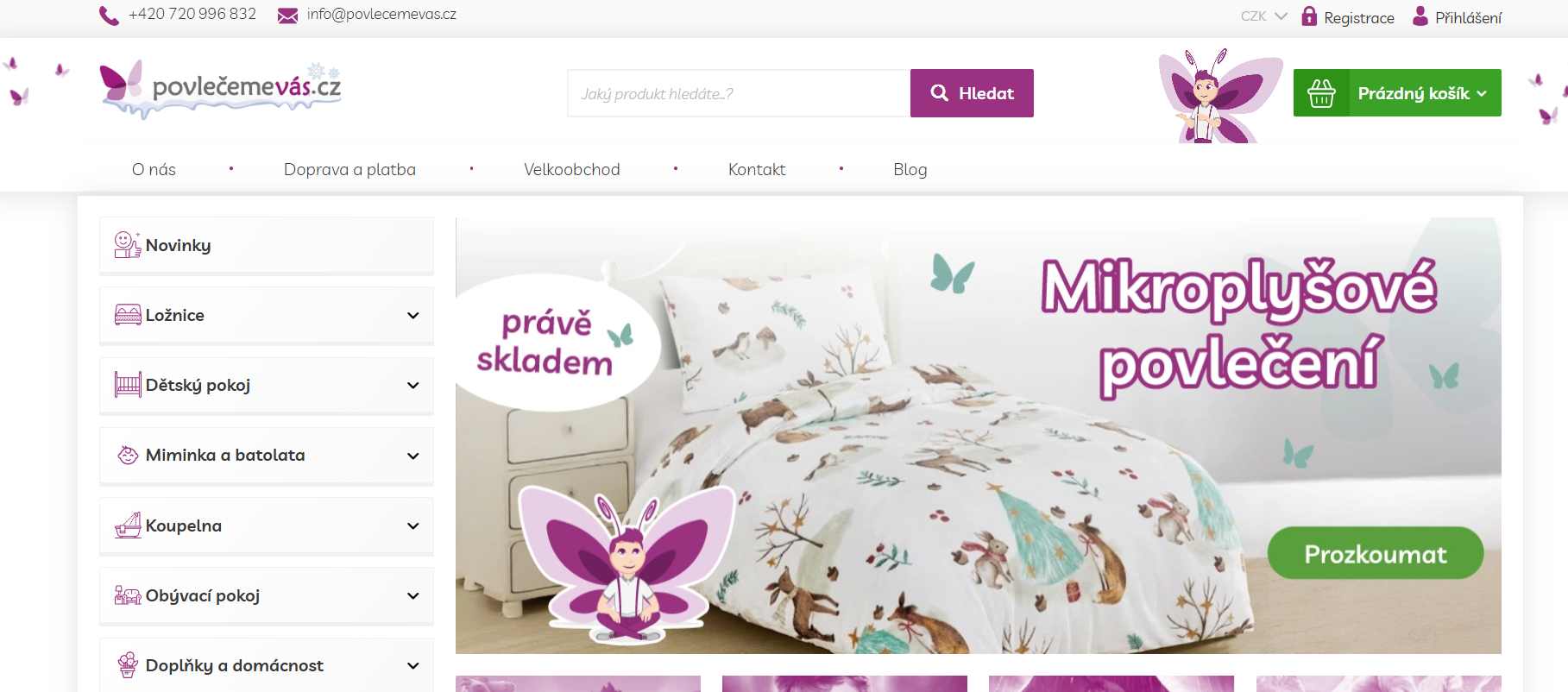 Povlecemevas.cz eshop webové stránky