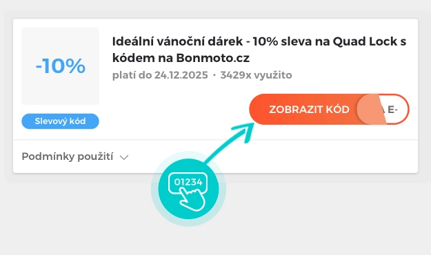Ukázka slevového kódu Bonmoto.cz