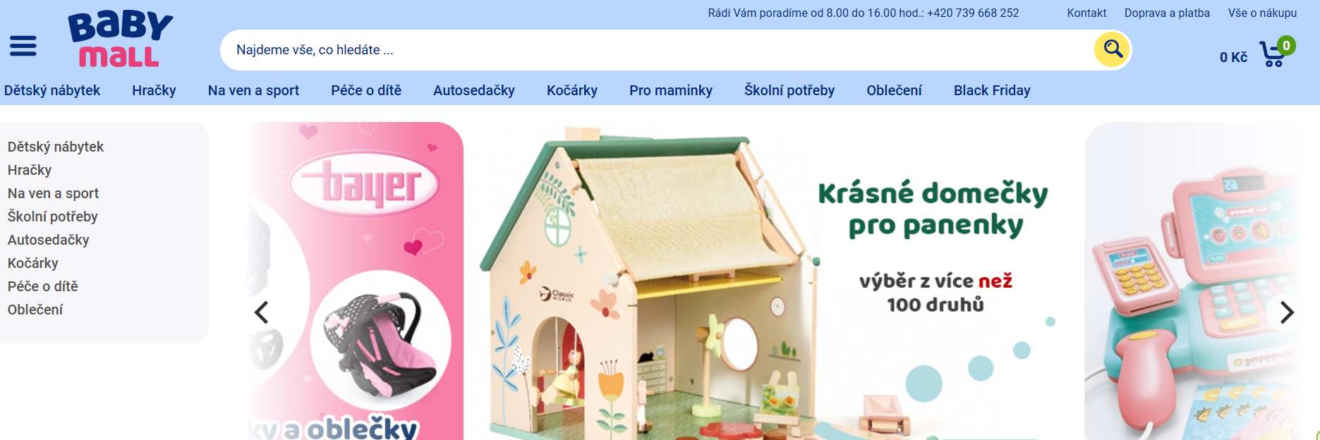Babymall webove stranky e-shopu