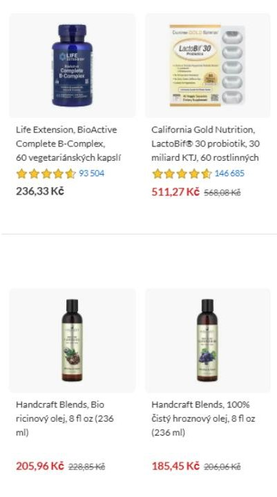 iHerb - nabídka produktů