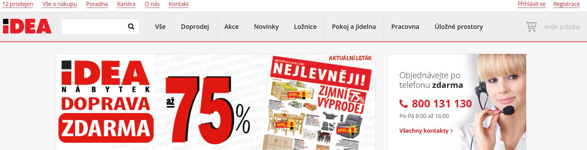 iDea-nabytek.cz eshop - webové stránky
