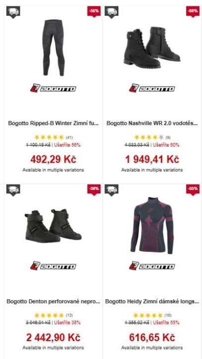 motorkářské kalhoty, boty, dámská zimní funkční košile a nepromokavé rukavice