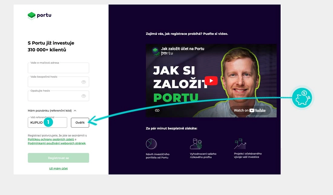 Návod jak uplatnit slevový kód v košíku e-shopu Portu