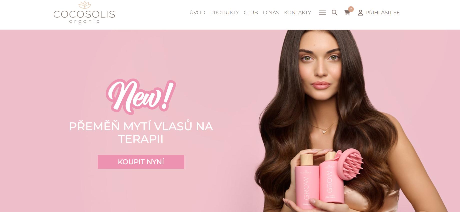 Cocosolis webové stránky e-shopu