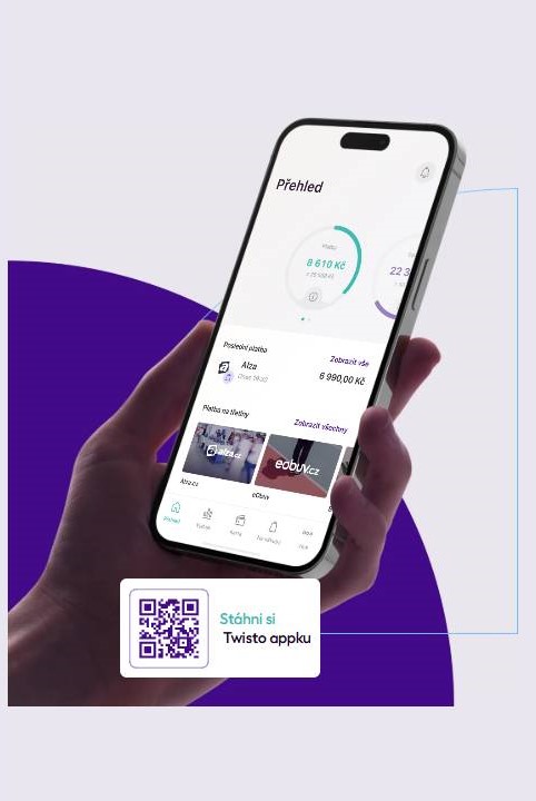 Twisto - mobil v ruce s nabídkou