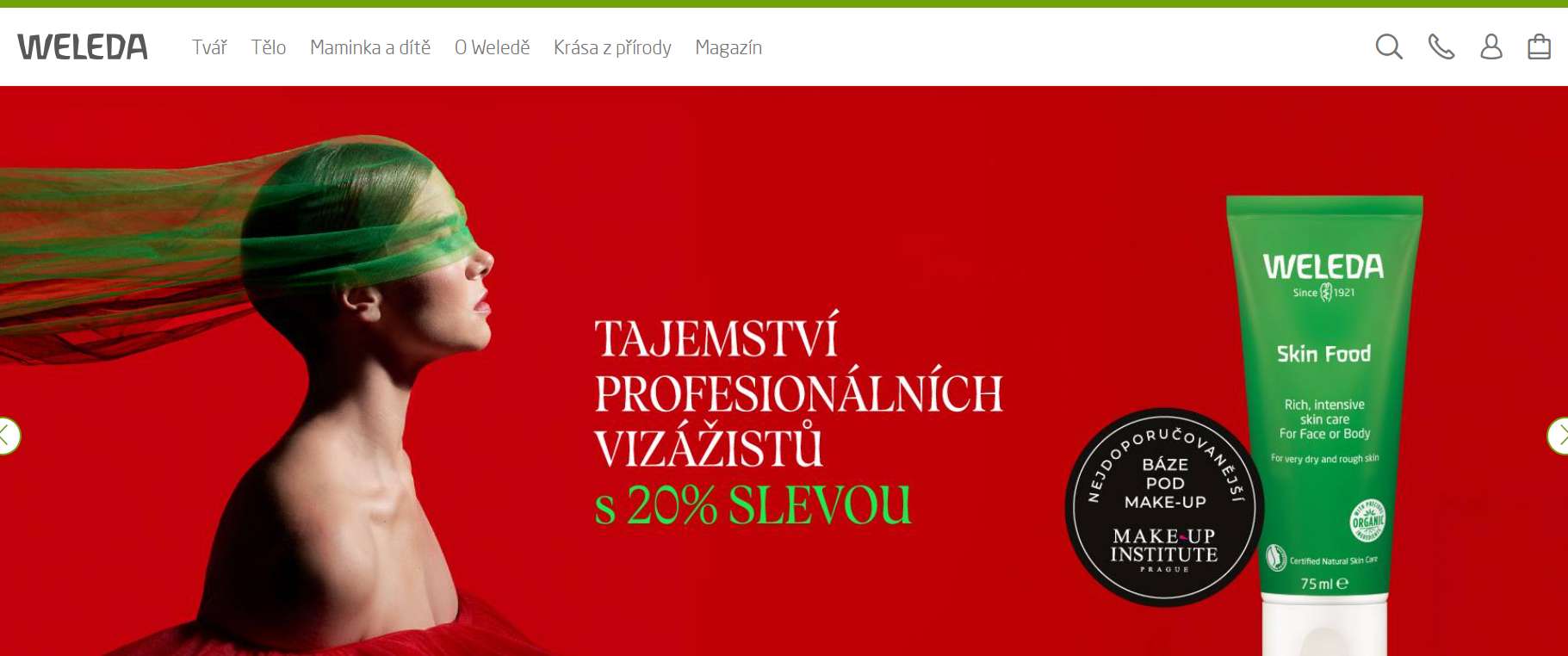 Weleda webové stránky e-shopu