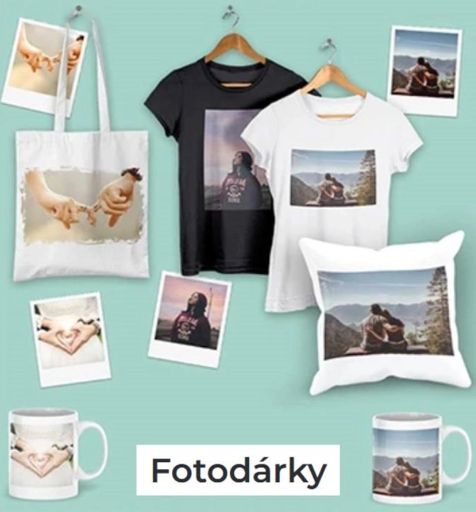 fotodárky ako tašky, hrnky, trička, polštáře i fotky