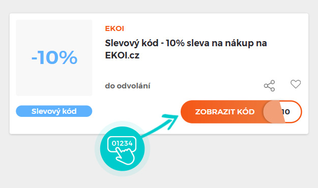 Ukázka slevového kódu EKOI