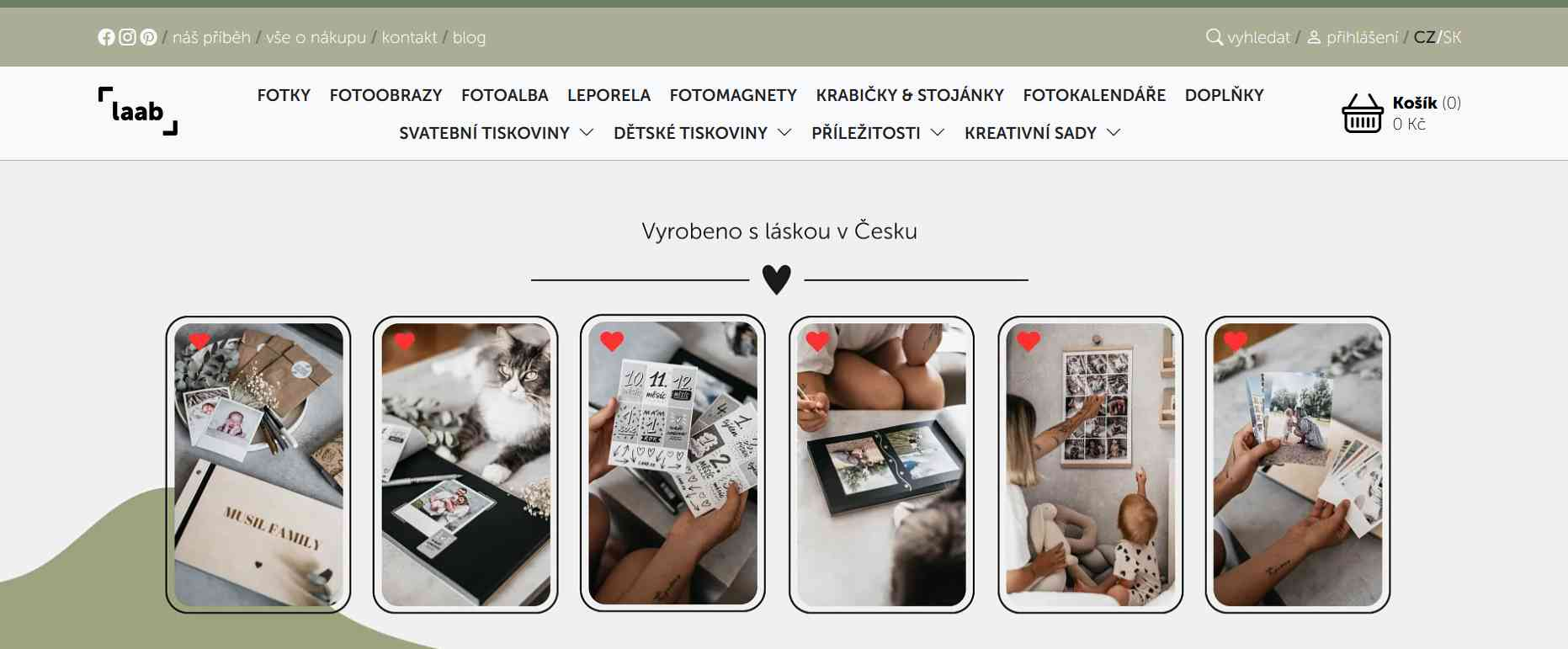Laab webové stránky e-shopu