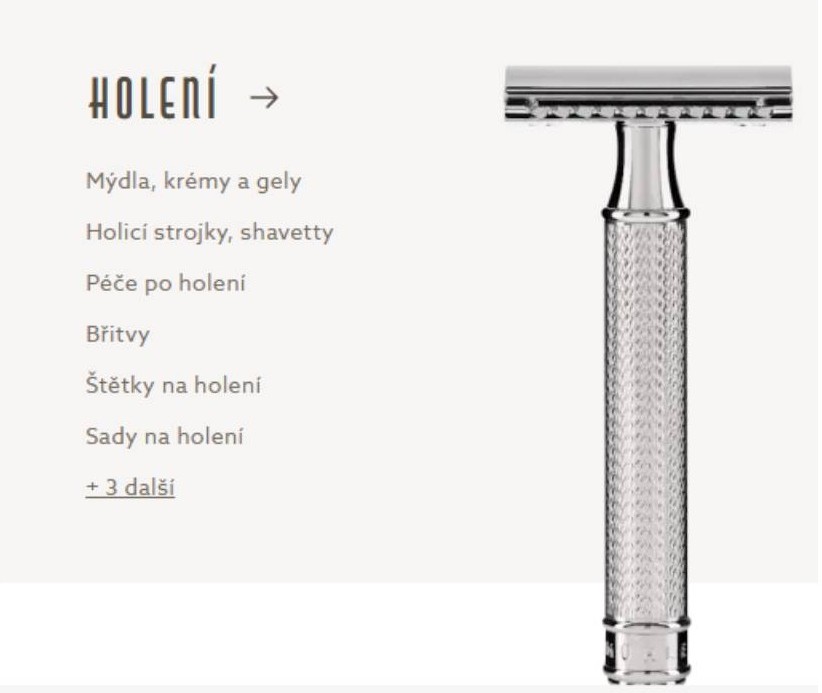 stříbrná žiletka na holení