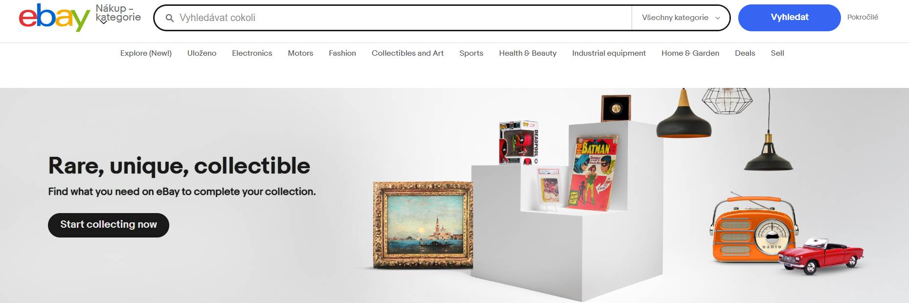ebay webove stranky a kategorie