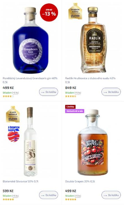 Lihovárek - nabídka produktů