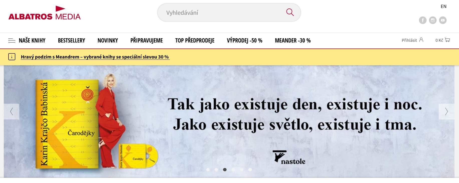 Albatros media eshop - webové stránky