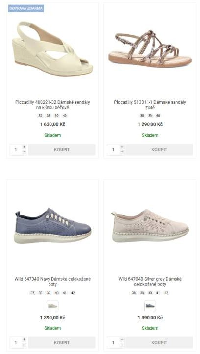 CoolBoty - nabídka produktů