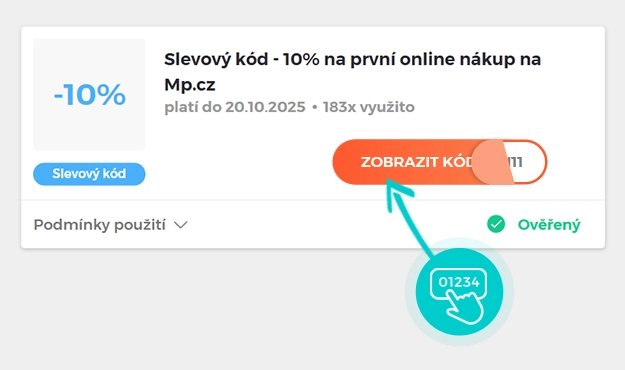 Ukázka slevového kódu MobilPohotovost
