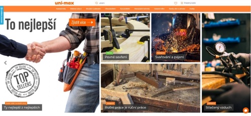 homepage Uni.max s ponukou produktů pro kutily