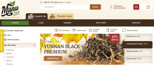 sypaný čaj yunnan black premium